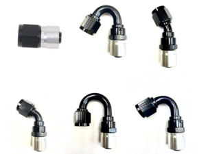 SPORT-CRIMP HOSE ENDS FOR STAINLESS & BLACK NYLON HOSE