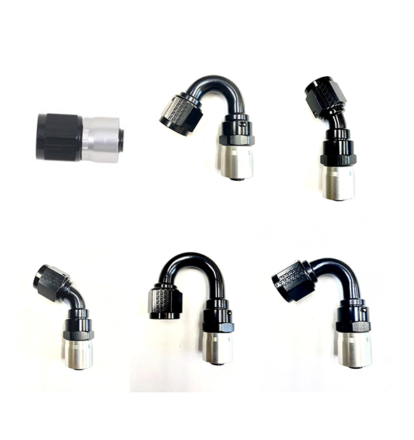 SPORT-CRIMP HOSE ENDS FOR STAINLESS & BLACK NYLON HOSE