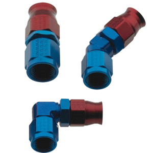REUSABLE ALUMINUM HOSE ENDS FOR P.T.F.E. HOSE