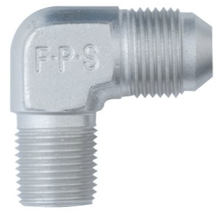 90 DEGREE, AN X NPT ADAPTERS, CLEAR
